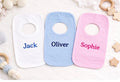 Personalised Baby Bib – Embroidered Pull Over Cotton Bib