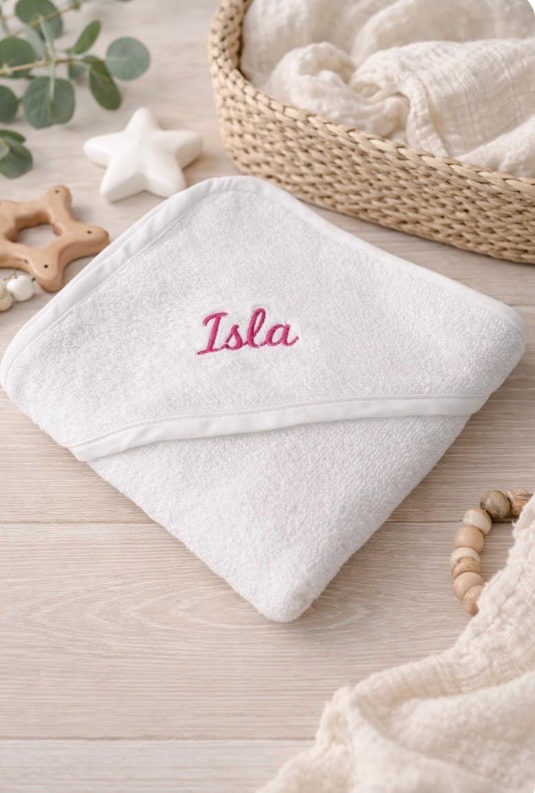 Embroidered Baby Hooded Towel | Personalized Newborn Gift