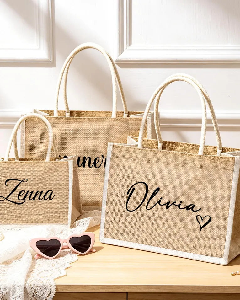Personalised Jute Bag – Custom Name & Message
